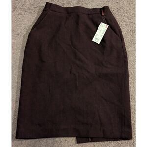 New with Tags! Uniqlo High Waist Wool Blend Wine Pencil Skirt Women's Small